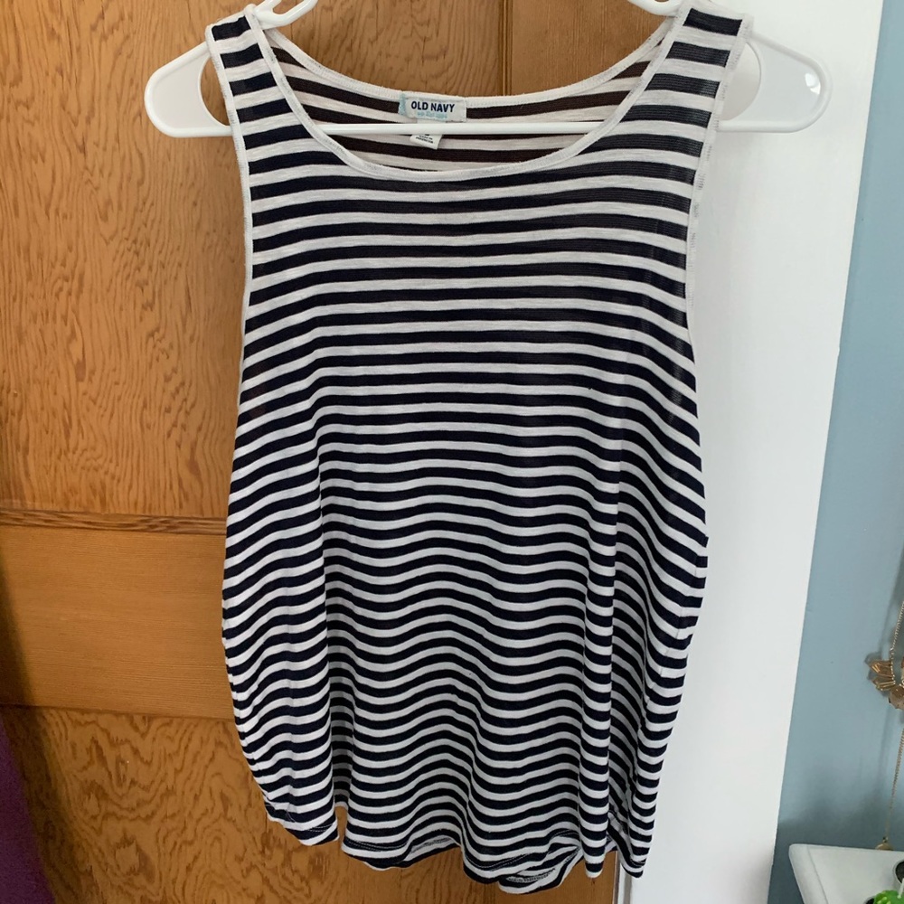 striped old navy tank top